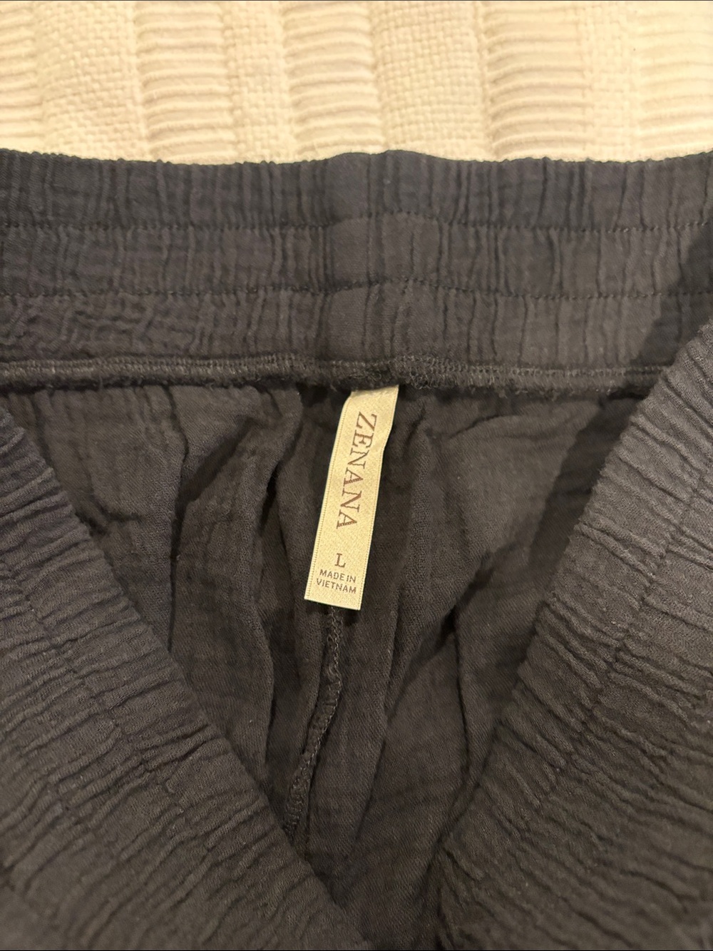 Zenana Women’s Gauze Wide Leg Pants with Raw Hem Large - Picture 7 of 8